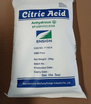 Ácido cítrico granular, 99,5% regulador de ácido de ensayo