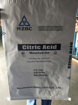 Polvo ácido cítrico del monohidrato de USP 16mesh con la pureza 99,5%