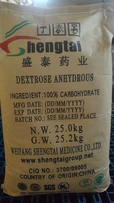 Polvo anhidro de la dextrosa blanca de los edulcorantes de CAS 50-99-7